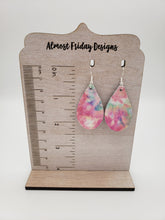 Load image into Gallery viewer, Genuine Leather Earrings - Mint - Teardrop - Statement Earrings