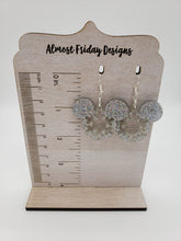 Load image into Gallery viewer, Genuine Leather Earrings - Mickey Earrings - Winter - Black - Textured Leather - Cork Leather - Cut Out Earrings - Matte Black - Statement Earrings