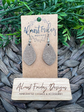 Load image into Gallery viewer, Genuine Leather Earrings - Light Brown - Teardrop - Tan - Statement Earrings - Suede