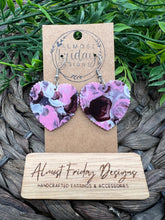 Load image into Gallery viewer, Acrylic Earrings - Hearts - Valentine's Day - Pink - Purple - White - Marbled - Heart Earrings - Statement Earrings