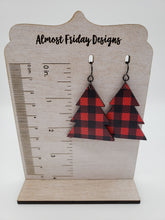 Load image into Gallery viewer, Wood Earrings - Christmas Tree - Christmas Tree Earrings - Leopard Print - Leopard Earrings