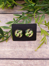 Load image into Gallery viewer, Glass Dome Christmas Studs - Stud Earrings - Camo Print - Camo Studs