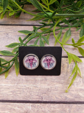 Load image into Gallery viewer, Glass Dome Christmas Studs - Stud Earrings - Registered Nurse - RN Studs