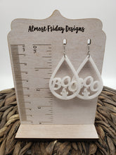 Load image into Gallery viewer, Acrylic Earrings - Halloween Earrings - Ghost - Teardrop - Statement Earrings - Boo Earrings - Halloween