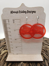 Load image into Gallery viewer, Acrylic Earrings - Christmas Earrings - Red Truck - Winter - Cut Out Earrings - Merry Earrings - Statement Earrings