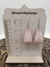 Load image into Gallery viewer, Genuine Leather Earrings - Loop Earrings - Black - Matte - Statement Earrings - Wide Loop