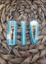 Load image into Gallery viewer, Hair Clip - Resin Clip - Blue - Hair Accessory - Girl's Hair Accessory - Alligator Clip - Blue Glitter