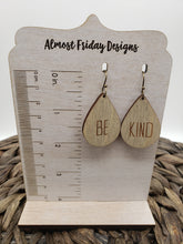 Load image into Gallery viewer, Wood Earrings - Teardrop - Mahogany - Statement Earrings - Hello Pumpkin - Wooden Earrings - Statement Earrings