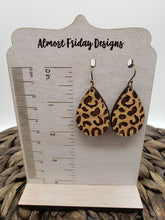 Load image into Gallery viewer, Wood Earrings - Halloween Earrings - Pocus - Winifred - Statement Earrings - Orange Earrings - Halloween - Sanderson Earrings