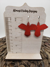 Load image into Gallery viewer, Genuine Leather Earrings - Blue - Red - Stars - Patriotic Earrings - Eagle - Bird - 4th of July - Independence Day - USA - Olympics