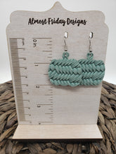 Load image into Gallery viewer, Genuine Leather Earrings - Orange - Fall Earrings - Fall Leaves - Pumpkin - Cut Out Earrings - Statement Earrings - Oak Leaves - Magnolia Leaves