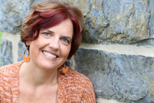 Load image into Gallery viewer, Genuine Leather Earrings - Petal - Scallop - Pink, Teal and White Earrings - Leopard Design - Statement Earrings - Wood and Leather Earrings - Animal Print