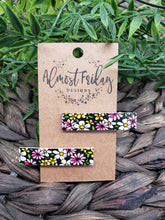 Load image into Gallery viewer, Genuine Leather Hair Clip - Floral Print - Flowers - Spring - Yellow - White - Pink - Hair Accessory - Alligator Clip