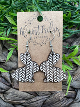 Load image into Gallery viewer, Wood Earrings - Bunny - White - Easter - Spring - Bunny Earrings - Rabbit - Easter Bunny - Sweater Design