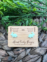 Load image into Gallery viewer, Acrylic Earrings - Bunny - Pastel - Mint - Green - Easter - Spring - Bunny Earrings - Rabbit - Easter Bunny - Studs