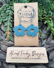 Load image into Gallery viewer, Acrylic Earrings - Spring Flowers - Modern Flower - Floral - Sage - Green - Spring - Summer - Statement Earrings