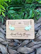 Load image into Gallery viewer, Acrylic Earrings - Bunny - Pastel - Yellow - Easter - Spring - Bunny Earrings - Rabbit - Easter Bunny - Studs