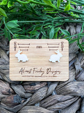 Load image into Gallery viewer, Acrylic Earrings - Bunny - Pastel - Peach - Easter - Spring - Bunny Earrings - Rabbit - Easter Bunny - Studs