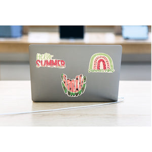 Sticker - Summer - Watermelon - Hello Summer - Summer Vibes - Smile - Laptop - Tumbler