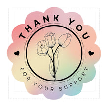 Load image into Gallery viewer, Sticker - Business - Happy Mail - Thank You for Your Support - Flowers - Floral - Thank You
