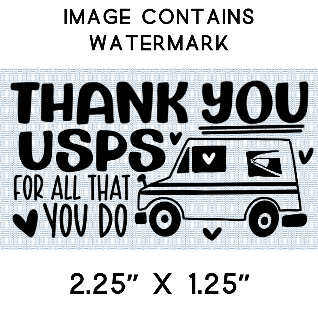 Sticker - Business - USPS - Thank You - Thank You for All You Do - Mail Truck