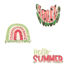 Load image into Gallery viewer, Sticker - Summer - Watermelon - Hello Summer - Summer Vibes - Smile - Laptop - Tumbler
