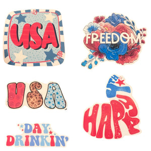 Sticker - Summer - 4th of July - Sweet Freedom - Be Free - Freedom - July 4th - Happy 4th - USA - Leopard - Day Drinkin' - Laptop - Tumbler