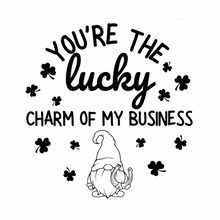 Load image into Gallery viewer, Sticker - Business - Happy Mail - Gold Transparent - Gnome - St. Patrick&#39;s Day - Lucky Charm - Gold Glitter - Scallop Rainbow - Clover - Shamrock
