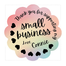 Load image into Gallery viewer, Sticker - Personalized - Business - Happy Mail - Small Business - Thank You for Supporting My Business - Hearts - Thank You
