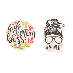 Sticker - Mom Life - #momlife - Wife Mom Boss - Laptop - Tumbler