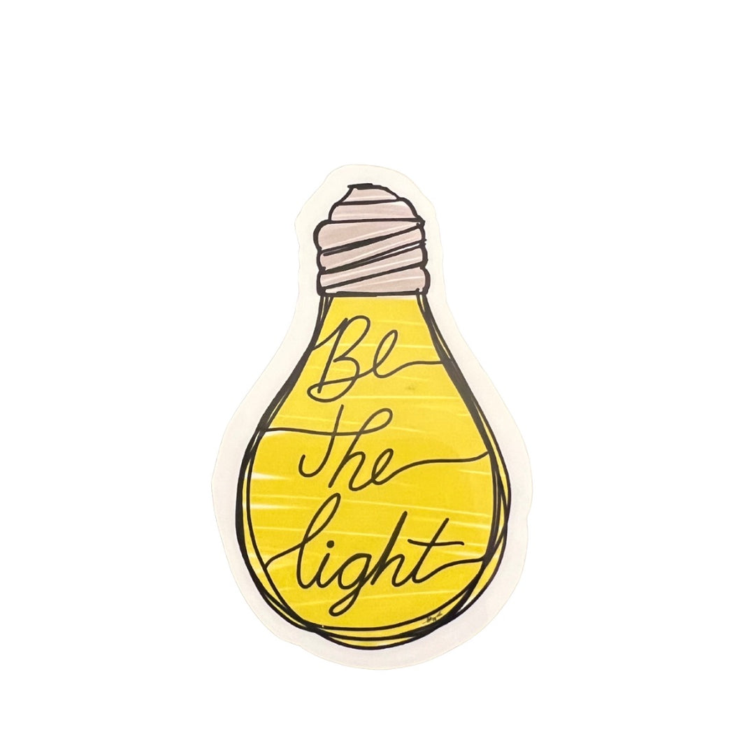 Sticker - Be The Light - Lightbulb - Laptop - Tumbler