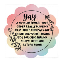 Load image into Gallery viewer, Sticker - Business - Happy Mail - New Customer are the Best - Your Package Made my Day - Thank You
