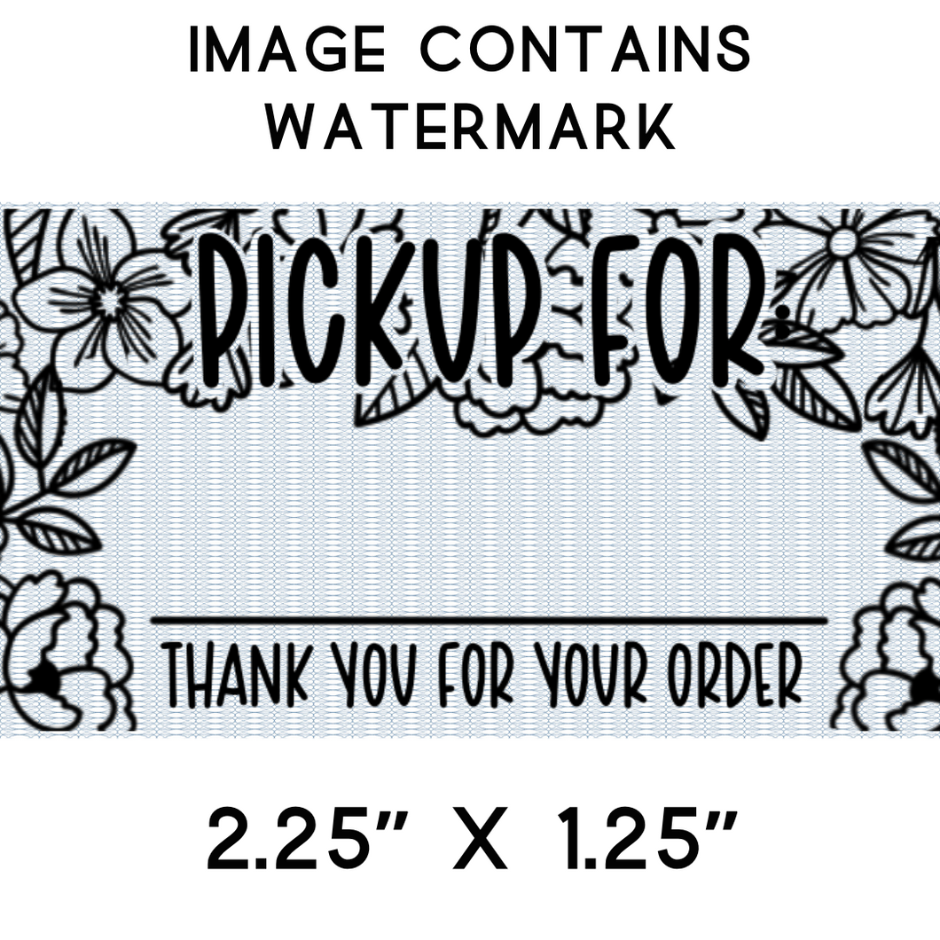 Stickers - Business - Porch Pickup - Pickup - Thank You For Your Order - Flowers