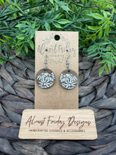 Load image into Gallery viewer, Wood Earrings - Daisies - White - Easter - Spring - Engraved - Flowers - Floral - Statement Earrings
