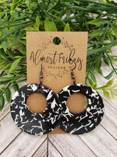 Load image into Gallery viewer, Acrylic Earrings - Circle Cut Out Earrings - Black and White - Statement Earrings
