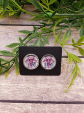 Load image into Gallery viewer, Glass Dome Christmas Studs - Stud Earrings - Registered Nurse - RN Studs

