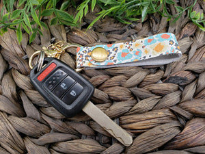 Genuine Leather Key Fob - Genuine Leather Accessories - Key Fob - Key Chain - Leopard
