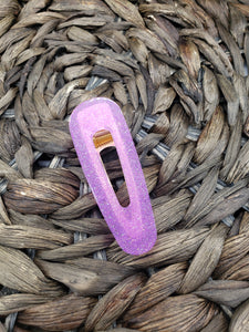 Hair Clip - Resin Clip - Purple - Hair Accessory - Girl's Hair Accessory  - Alligator Clip - Purple Glitter