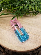 Load image into Gallery viewer, Hair Clip - Resin Clip - Pink - Blue - Cotton Candy - Hair Accessory - Girl&#39;s Hair Accessory  - Alligator Clip - Glitter Hair Clip
