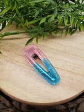 Load image into Gallery viewer, Hair Clip - Resin Clip - Pink - Blue - Cotton Candy - Hair Accessory - Girl&#39;s Hair Accessory  - Alligator Clip - Glitter Hair Clip
